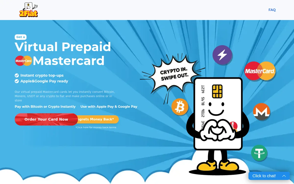 Screenshot: 2Fiat card page