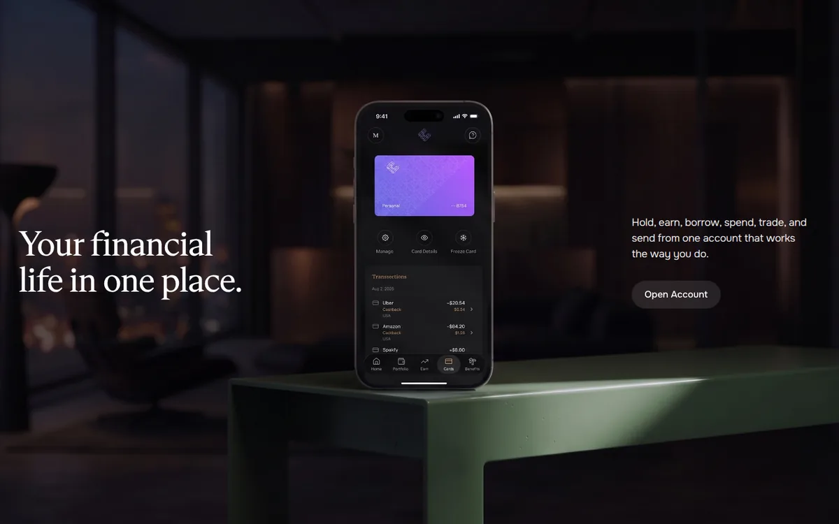 Screenshot: ether.fi Cash card page